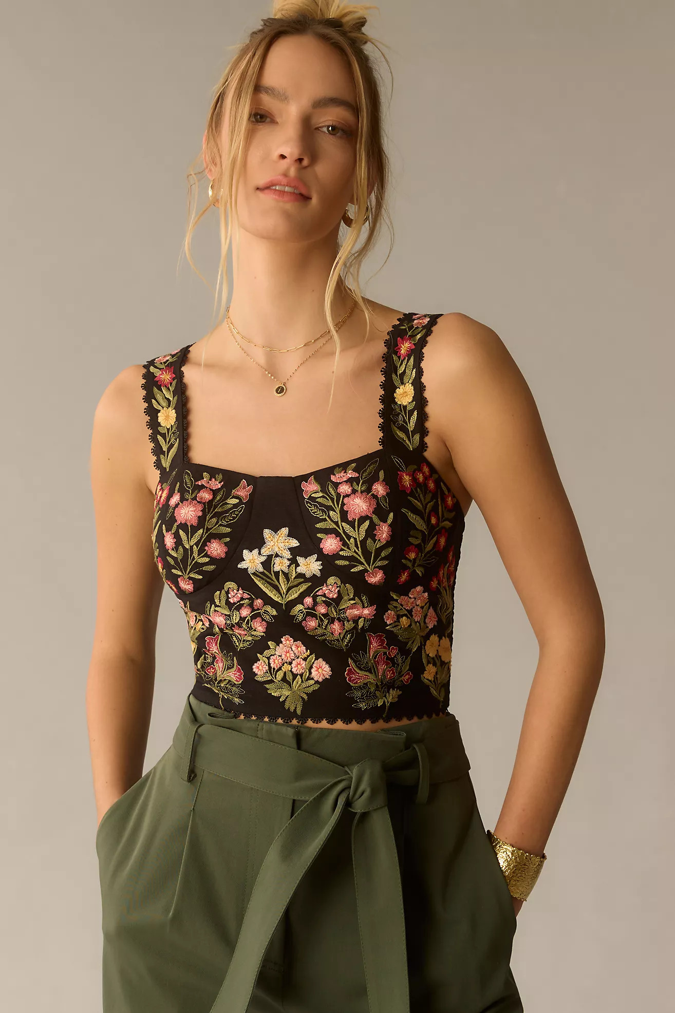 Ranna Gill Embroidered Bustier | Anthropologie (US)
