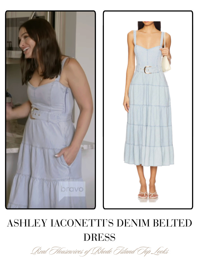 Ashley Iaconetti's Denim Belted Dress  

 