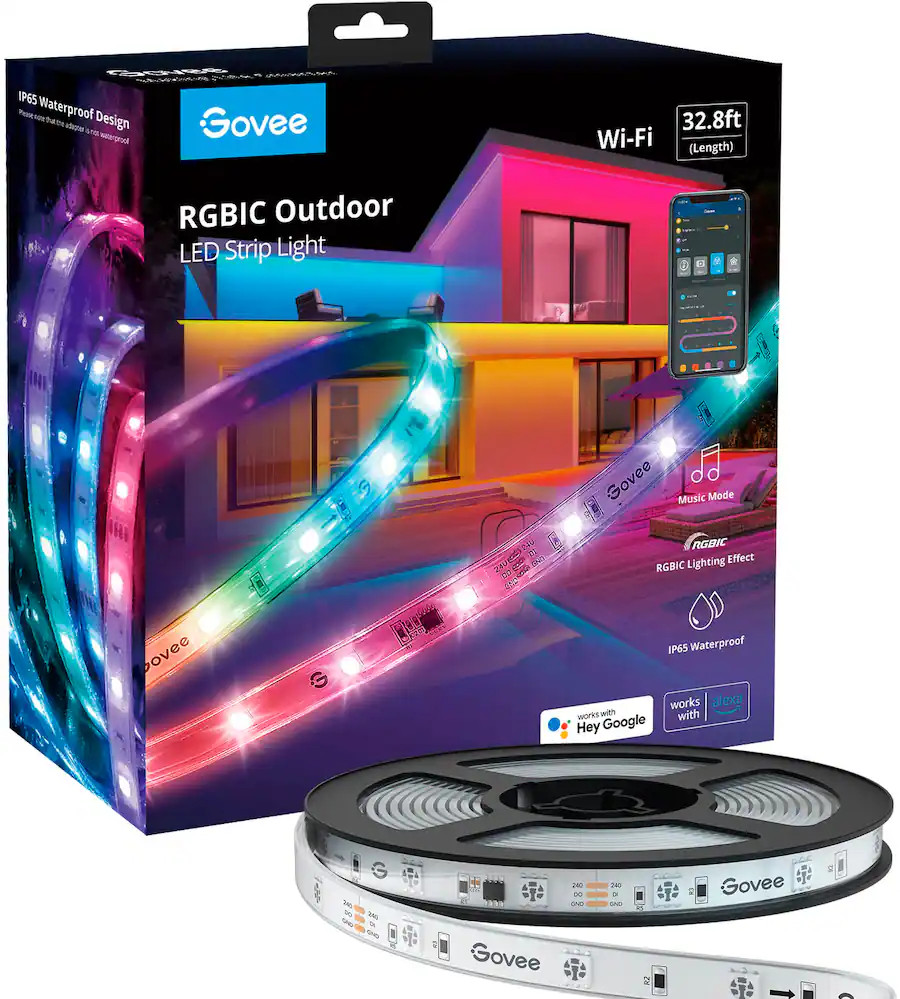 Govee - Wi-Fi Bluetooth Smart Outdoor LED Strip Light - Multi | Best Buy U.S.