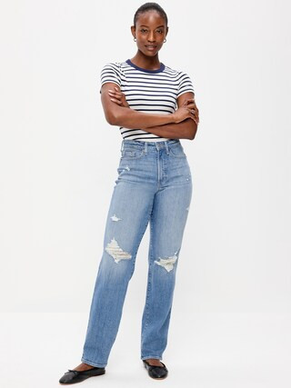 Curvy High-Waisted OG Loose Straight-Leg Jeans | Old Navy (US)