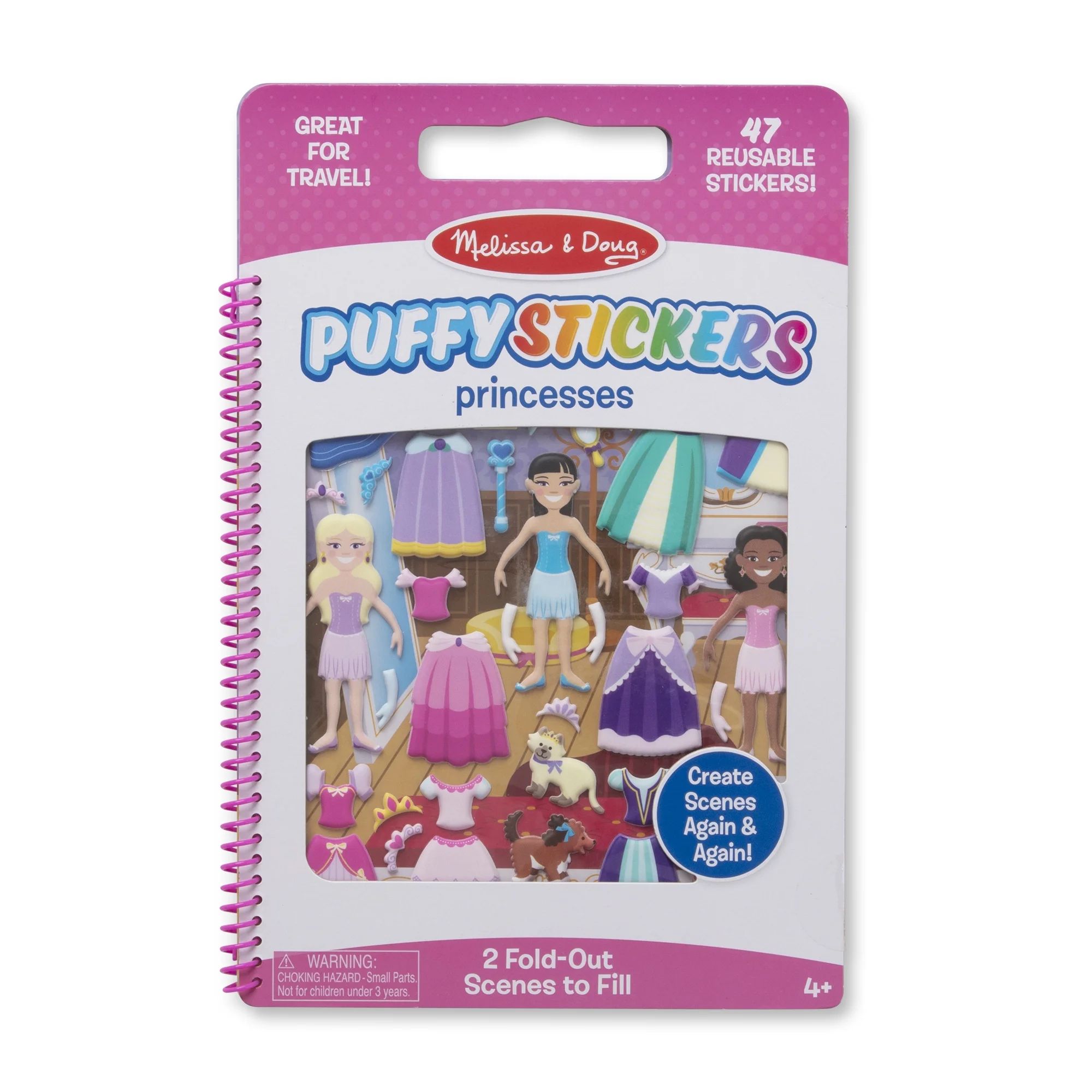 Melissa & Doug Puffy Stickers - Princesses - FSC Certified | Walmart (US)