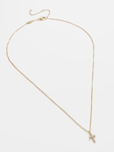 Agape 18K Gold Necklace - Gold/Pavé | BaubleBar