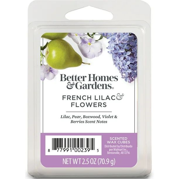 French Lilac Flowers Scented Wax Melts, Better Homes & Gardens, 2.5 oz (1-Pack) | Walmart (US)
