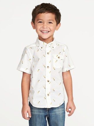 Built-In Flex Carrot-Print Shirt for Toddler Boys | Old Navy US