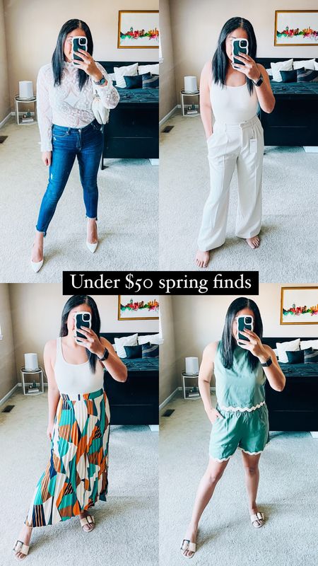 Size small in skirt, bodysuit, set, trousers
Size medium in lace top (runs small)
Amazon finds
Finds under $50
Spring new arrivals


#LTKstyletip #LTKSeasonal #LTKfindsunder50