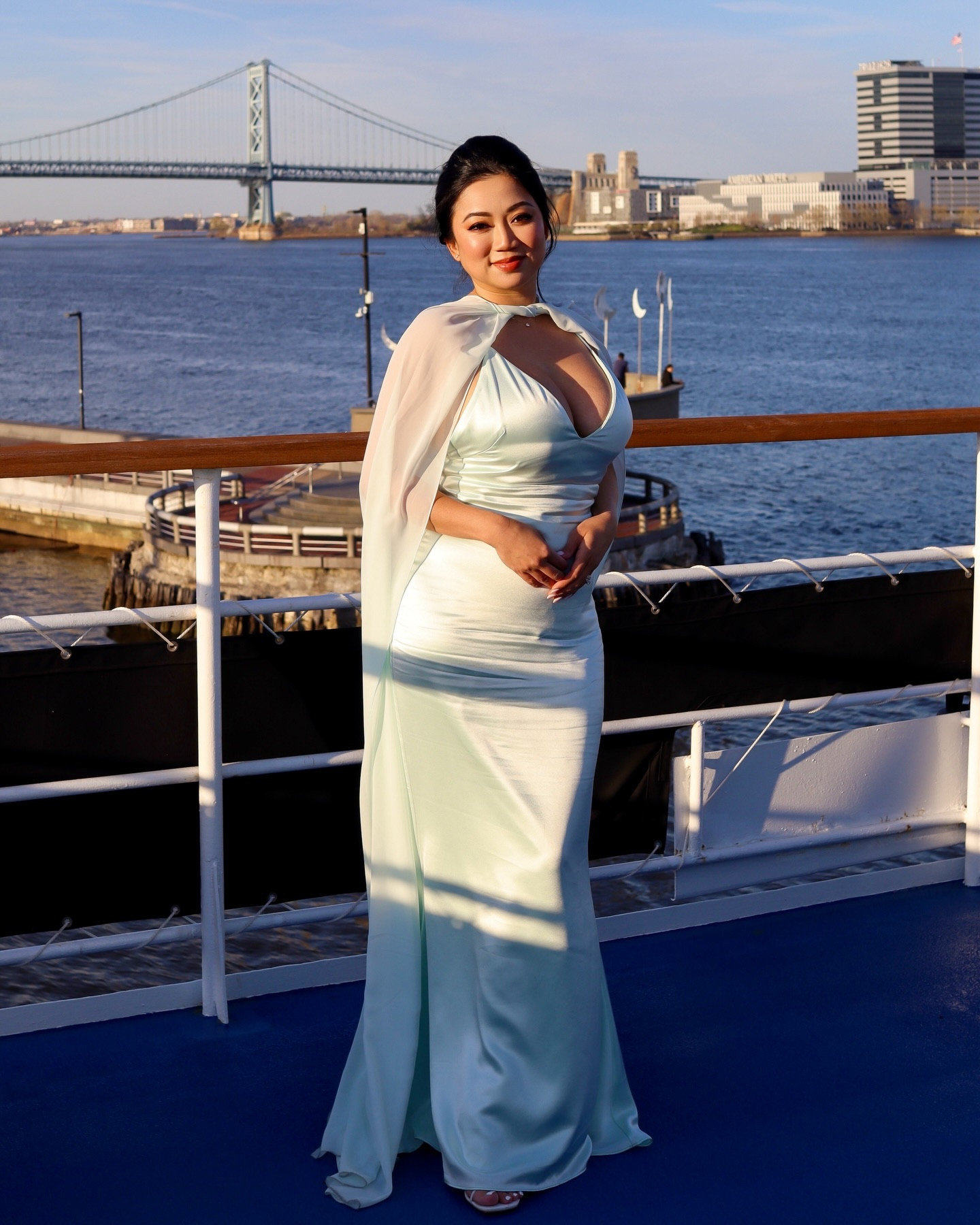 Nothing beats being on the water in Spring 🌸⚓️

Kicking off the season and the start of America’s 250th birthday celebrations in Philly, with the most beautiful views aboard @citycruises .
.
.
.
.
.
City Cruises, boat party, boat ride, Philly, Philadelphia, Delaware River, American 250, spring season, date night ideas, date night outfit, Philly blogger, Asian blogger, macro influencer, Philadelphia blogger, Philly influencer
