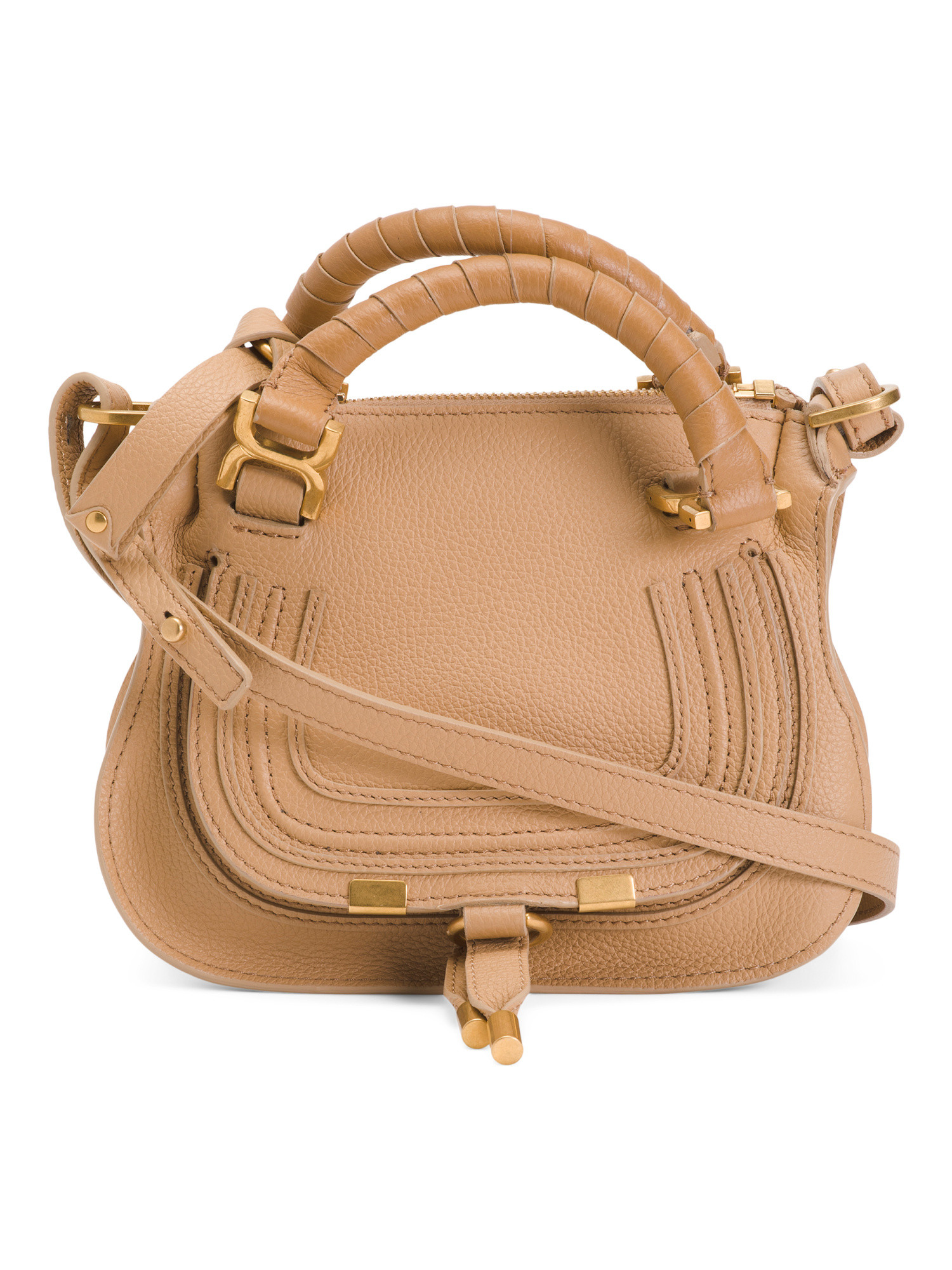Made In Italy Leather Marcie Mini Double Carry Satchel With Strap | TJ Maxx
