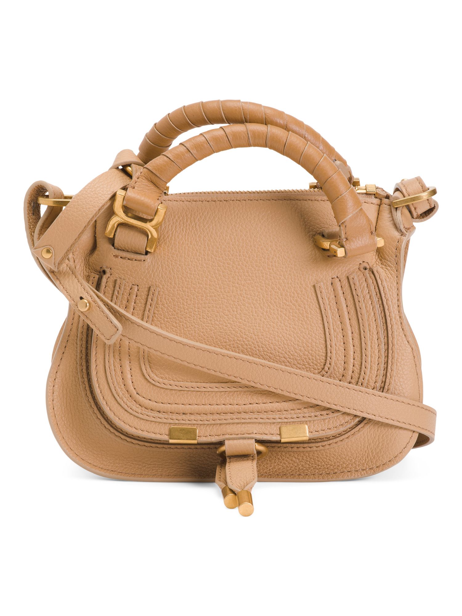 Made In Italy Leather Marcie Mini Double Carry Satchel With Strap | TJ Maxx