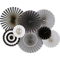 Black & White Party Fans. Festive Holiday Gift Decor Idea. My Mind's Eye. & Halloween Party | Etsy (US)