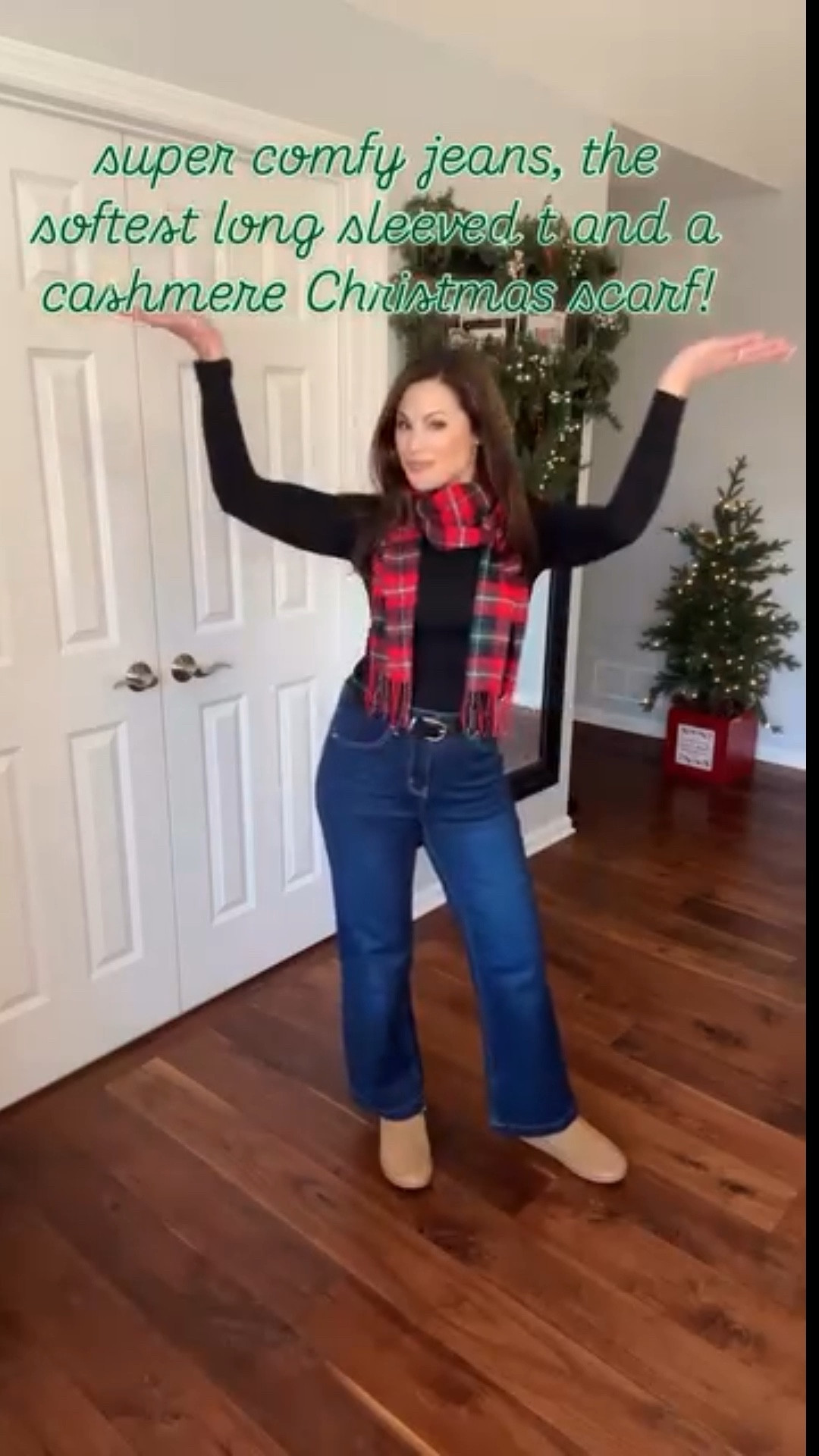 🎄 Day 3 of the 12 Days of Amazon Fashion Christmas Countdown! 🎄

It’s all about effortless holiday vibes today with this casual yet festive look! I’m styling my new favorite jeans with the always-comfy PUMIEY double-lined T-shirt (a wardrobe essential), and these cozy slip-on fuzzy shoes that are the ultimate Christmas must-have this year—perfect for every busy mom’s wishlist! 🎁

To top it all off, this red and green plaid scarf brings the perfect pop of holiday cheer to make the outfit merry and bright! 🎅✨

Who says holiday style can’t be cute and comfy? Shop this easy everyday outfit now and get ready to sleigh the season!

#LTKPetite #LTKHoliday #LTKOver40