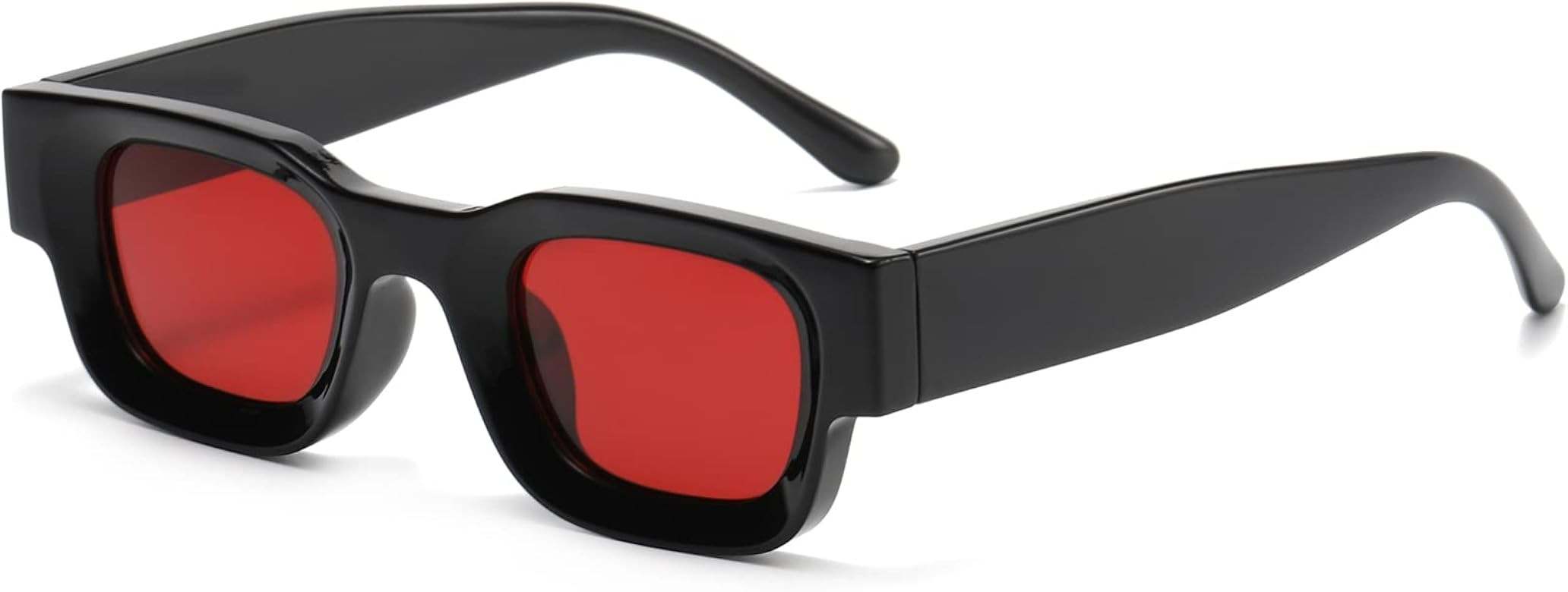 AIEYEZO Modern Thick Rectangle Sunglasses for Women Men Retro 90s Chunky Square Polarized Sunnies | Amazon (US)