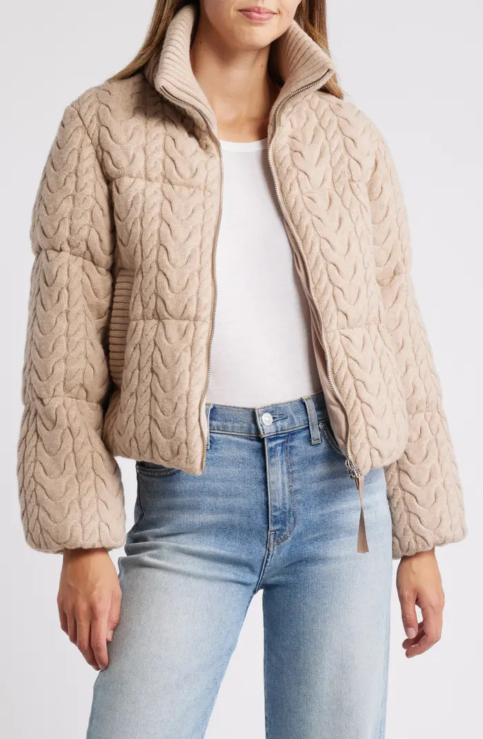 Reggie Cable Knit Puffer Jacket | Nordstrom