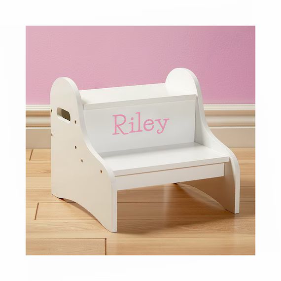 Personalized Dibsies Step Stool With Storage  White  Girls | Etsy | Etsy (US)
