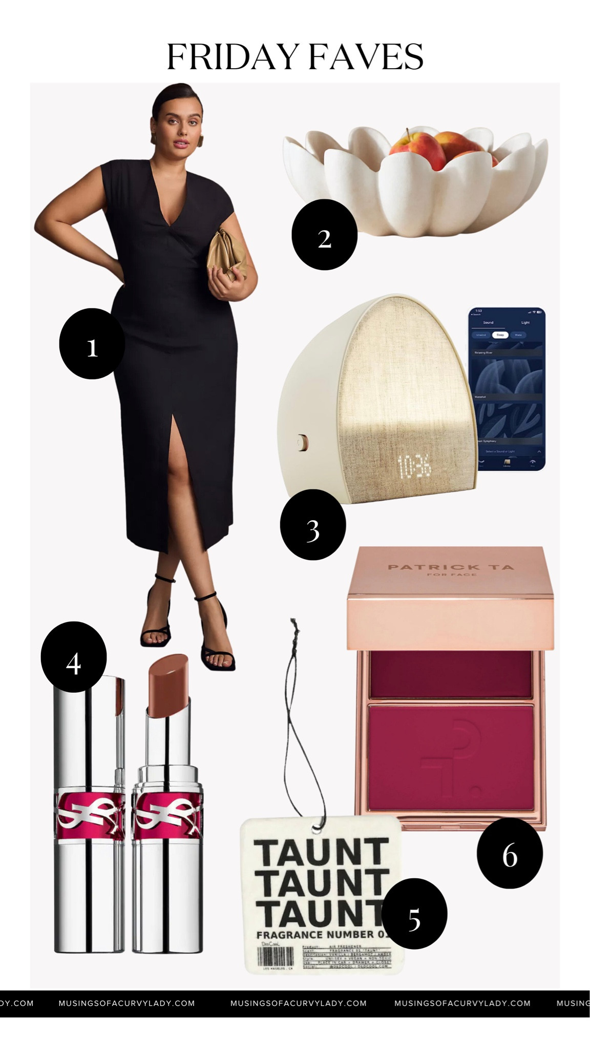 Friday faves!

Midi dress, black dress, blush, white noise machine, alarm clock, home decor, ruffle dish, lipstick, air freshener 

#LTKbeauty #LTKSeasonal #LTKstyletip