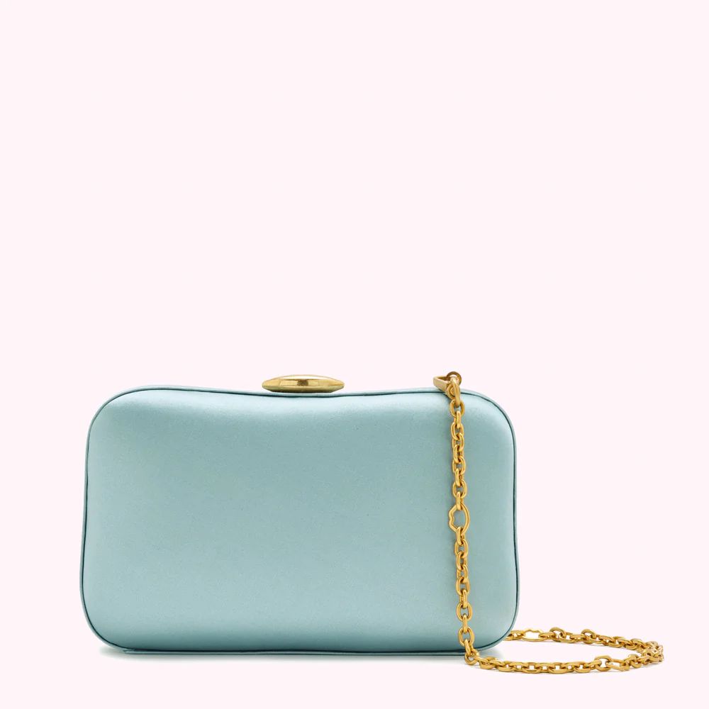 BLUE SATIN HAYWORTH CLUTCH BAG | Lulu Guinness (UK)