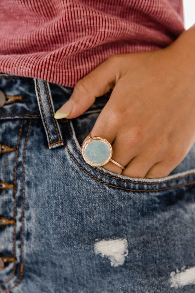 Edge Of Glory Teal Ring | The Pink Lily Boutique