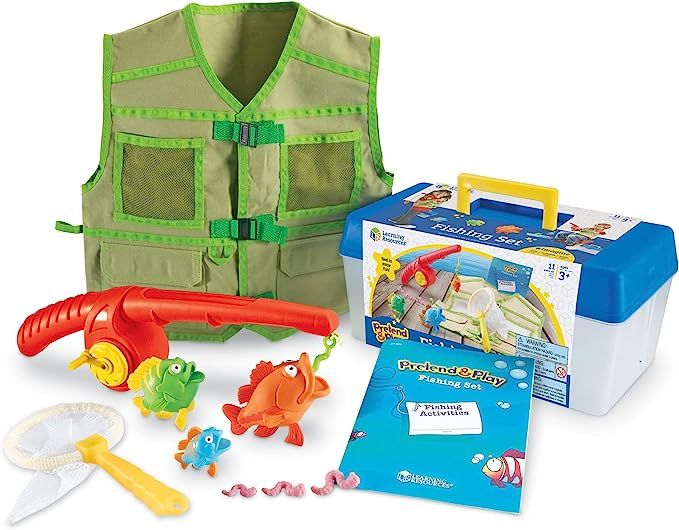 Learning Resources Pretend & Play Fishing Set, Toddler Fishing Pole & Tackle Box, Fishing Toy, Pr... | Amazon (US)