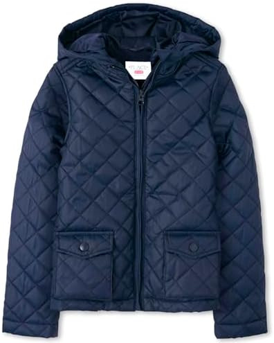 The Children's Place girls Zip Up Quilted Hooded Jacket | Amazon (US)