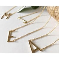 Big Initial Necklace/Letter Necklace/Sideway Initial Necklace/Initial Necklace/Birthday Gift/Personalized Gift/Mothers day gift | Etsy (US)