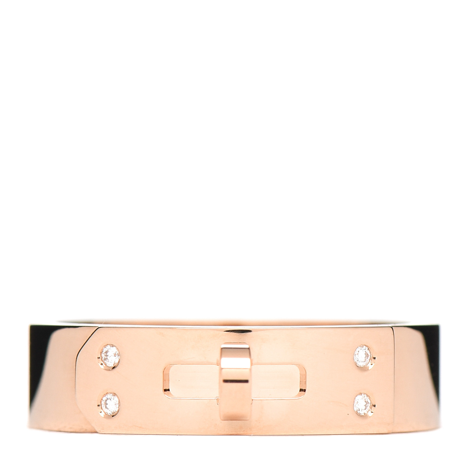 HERMES

18K Rose Gold Diamond PM Kelly Ring 53 6.25 | Fashionphile