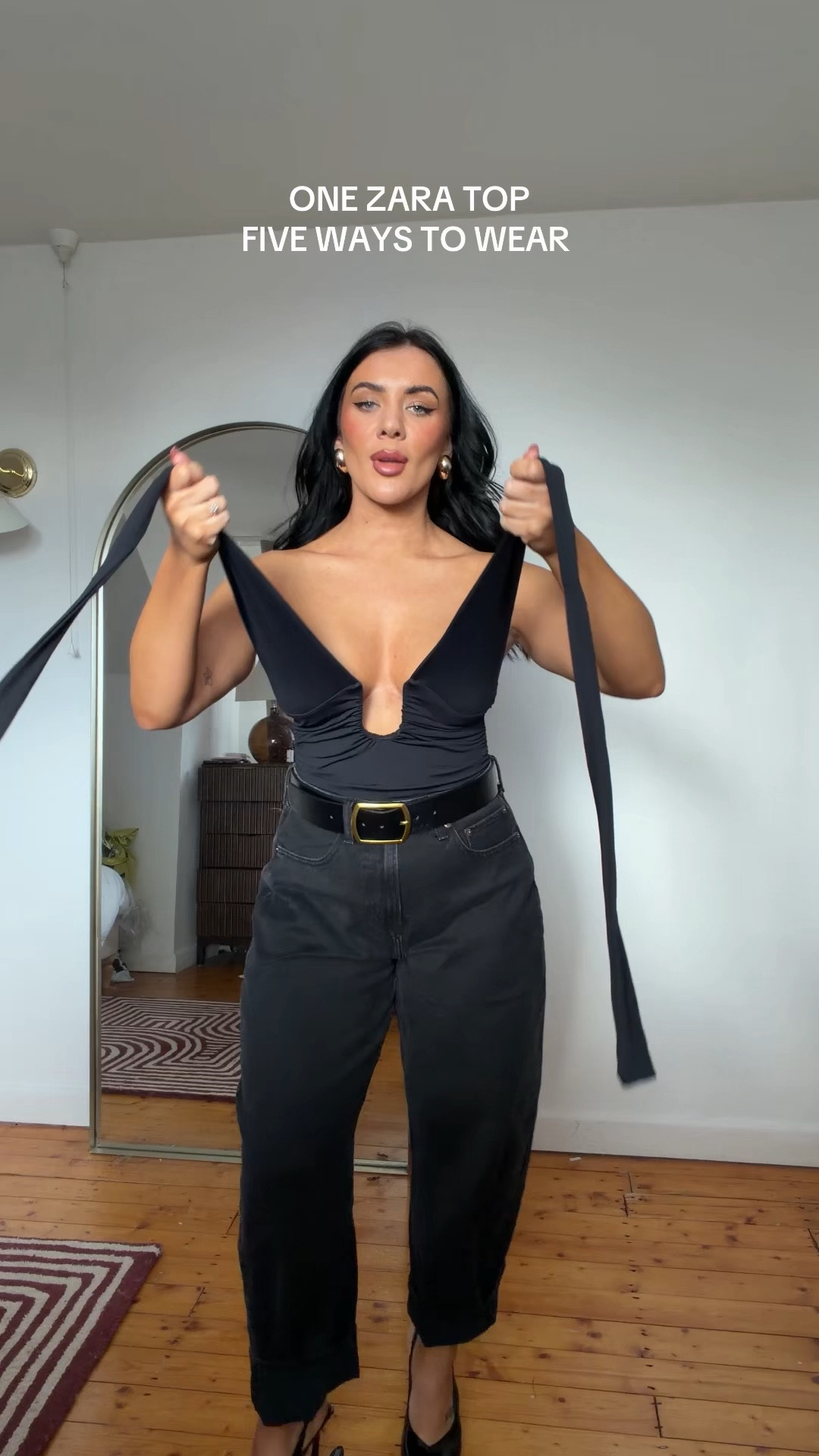 One Zara Top, Five Ways to Wear!
Jeans and a Nice Top, Black Denim Jeans, Black Bodysuit, Multiwear, Date Night Outfit 

#LTKunboxing #LTKootd #LTKgrwm