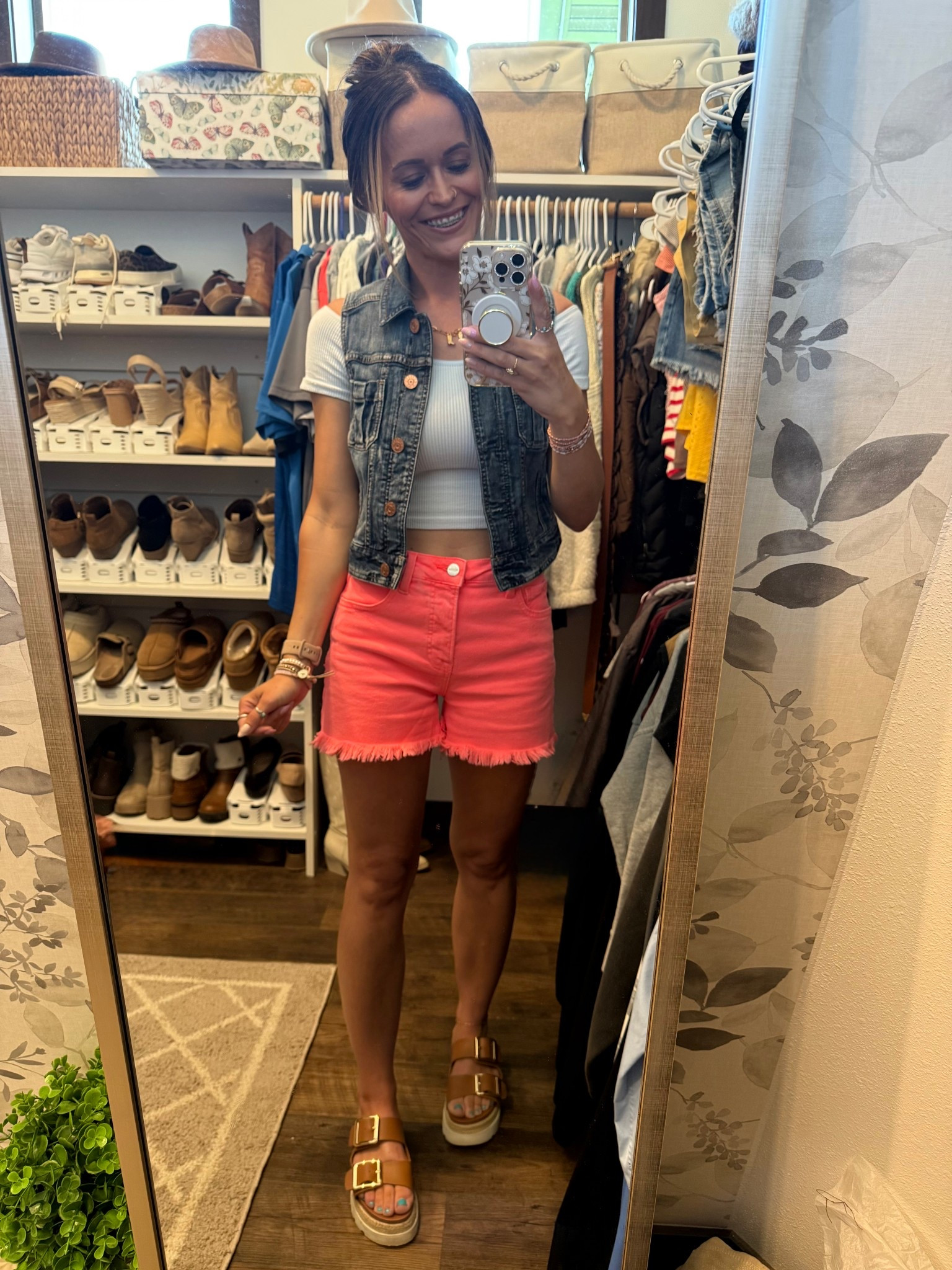 Wishing it was a little bit warmer yet, but taking advantage of the sun with a little summer outfit. My shorts are from The Infinity boutique, they are risen brand. My top is from Mindy Mae’s Market, and my denim vest is from express, but it is old. I did link some similar options. I hope you all enjoy this beautiful day.  

#LTKStyleTip #LTKBeauty