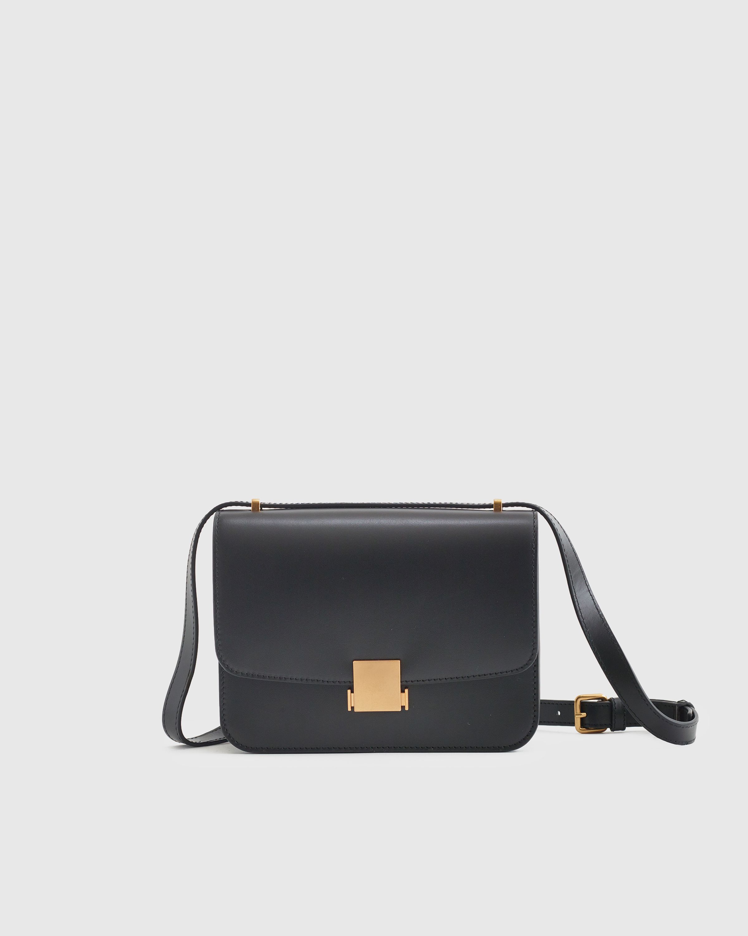 Italian Leather Box Shoulder Bag | Quince