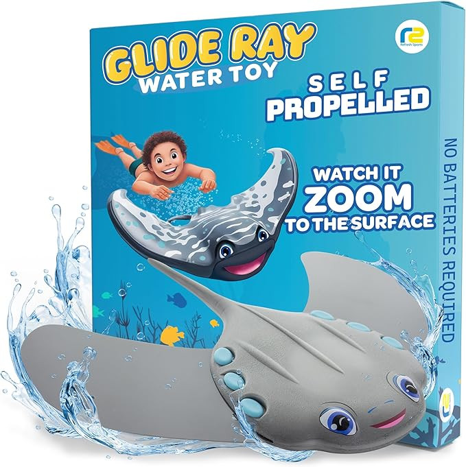 Swimming Pool Toys for Kids: Stingray Pool Torpedo Swim Toy - Self Propelled Water Toy Glides Und... | Amazon (US)