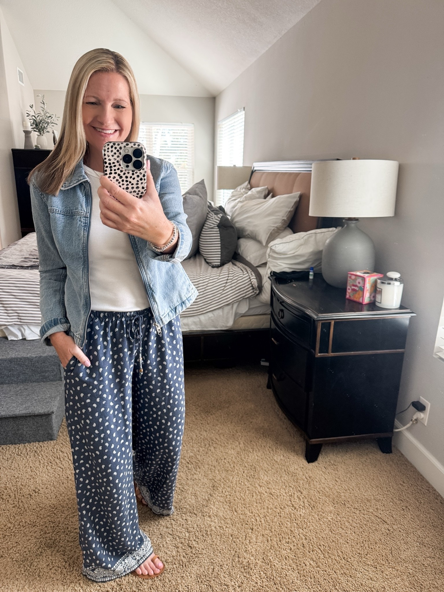 Catching up on last week’s outfits and this was my Sunday church and errands look. I have these Target drawstring linen pants in white and this cute boho print and they are two of my favorites. 

My denim jacket is Abercrombie and comes in a dark wash too.

#LTKootd #LTKOver40 #LTKSeasonal