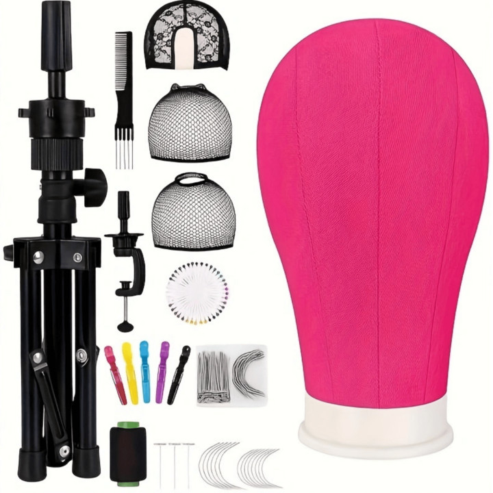TrendsProfessional Wig Making And Styling Kit With Adjustable Tripod Stand, Canvas Head Mold, Hol... | SHEIN