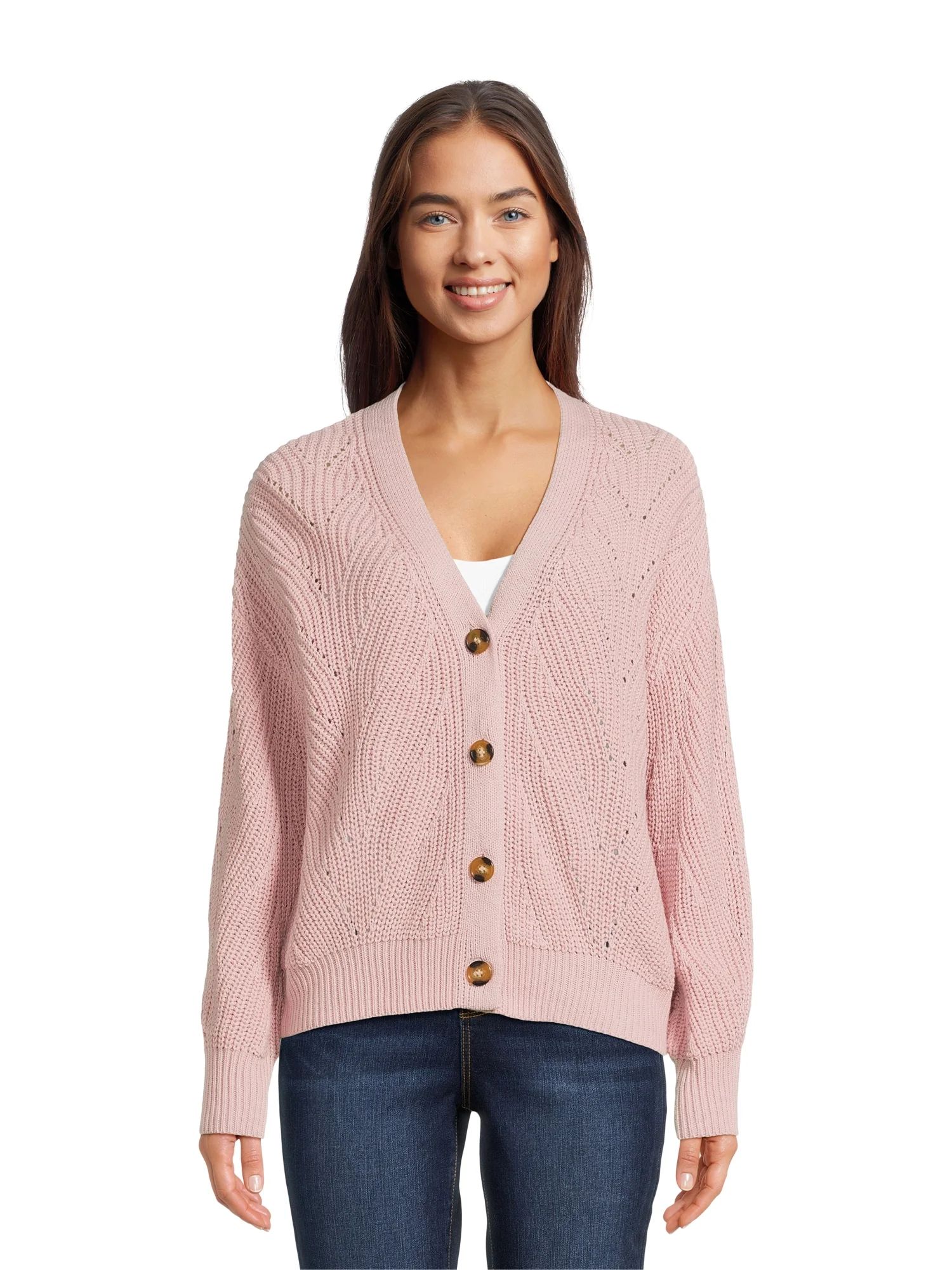 Time and Tru Women's Boyfriend Cardigan | Walmart (US)