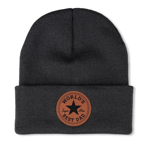 Gifts for Dad, Mens Beanie Christmas Funny Gift for Daddy from Daughter Son, Father Hat Beanie Gift for Men, Fathers Day Birthday Worlds Best Dad Ever Hat Winter Black Beanie for Him | Amazon (US)