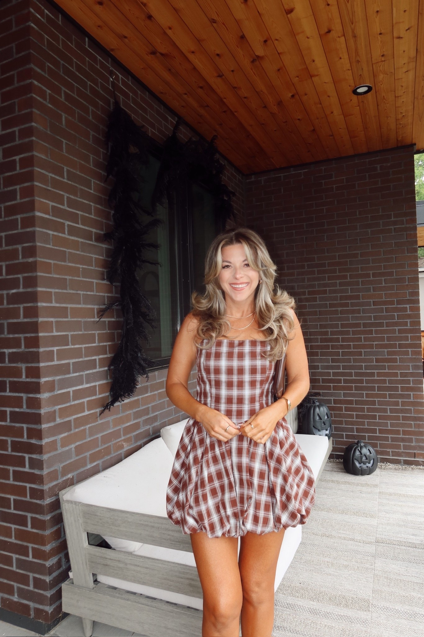 Pink lily brown plaid bubble hem fall mini dress

Pink lily code: Emerson
Electric picks code: emerson20
Body glow color: can't handle the heat

Wearing my usual smalls

Cocktail event
Fall party
Bubble dress
Plaid mini dress
Fall transitional
Date night

#LTKFallSale #LTKFindsUnder50 #LTKSeasonal