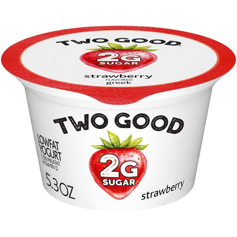 Two Good Low Fat Lower Sugar Strawberry Greek Yogurt - 5.3oz Cup | Target