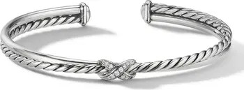 David Yurman Petite X Center Station Bracelet with Pavé Diamonds | Nordstrom | Nordstrom