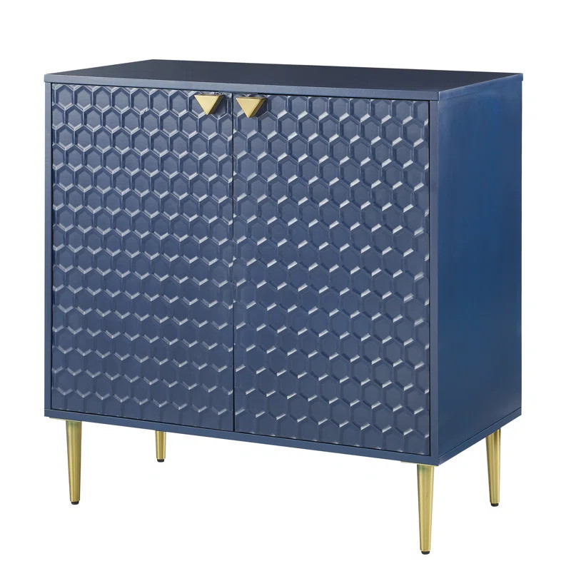 Bima 32'' Tall Stainless Steel 2 - Door Accent Cabinet | Wayfair North America