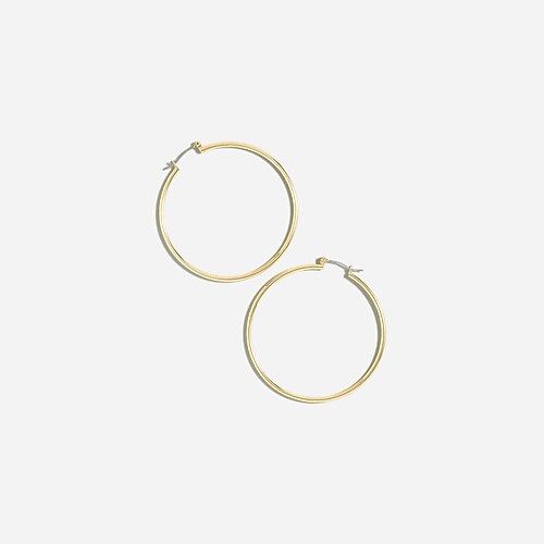 Antique-gold hoop earrings | J.Crew US