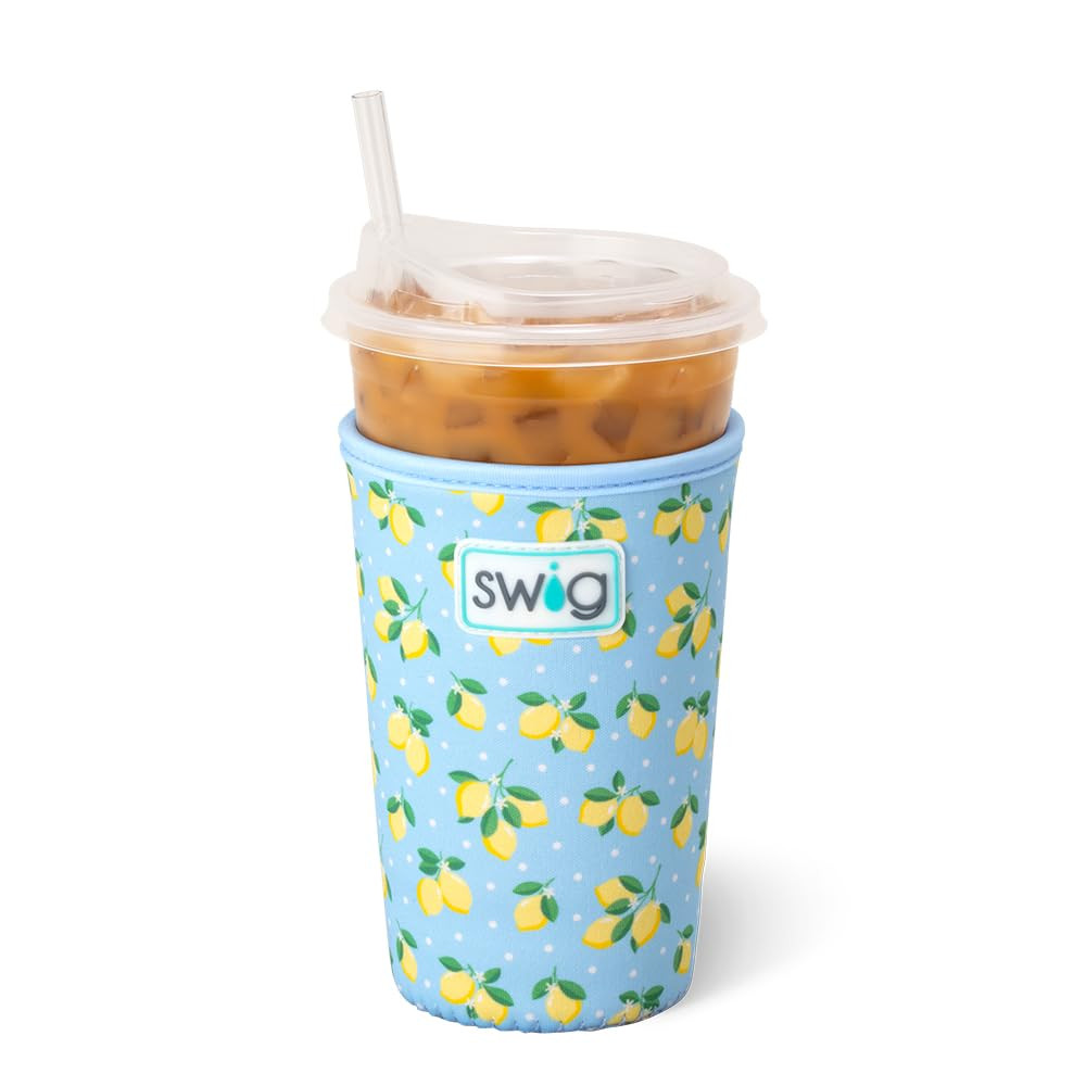 Swig Life Medium Iced Cup Coolie, Standard 22oz Iced Coffee Cup Insulator Sleeve with Handle, Neo... | Amazon (US)
