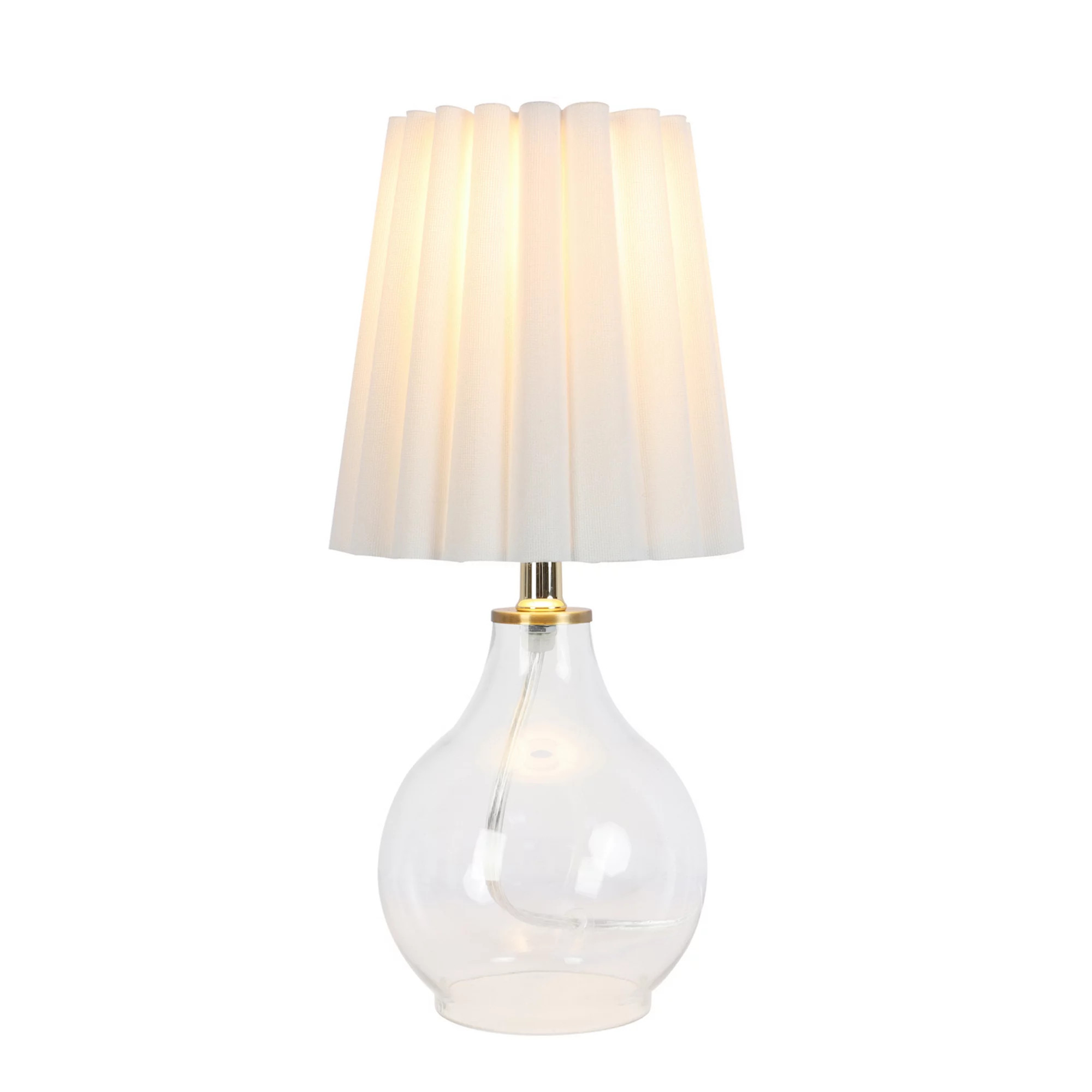 Glass Accent Lamp with Scalloped Design Shade | Kohl's