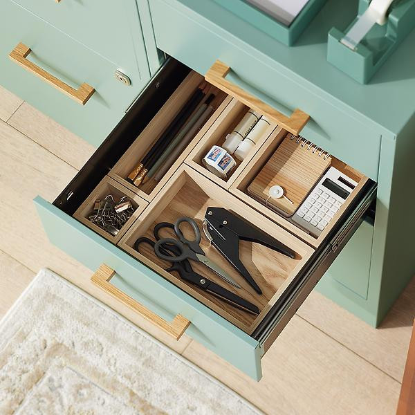 Ash Wood Drawer Organizer Natural | The Container Store