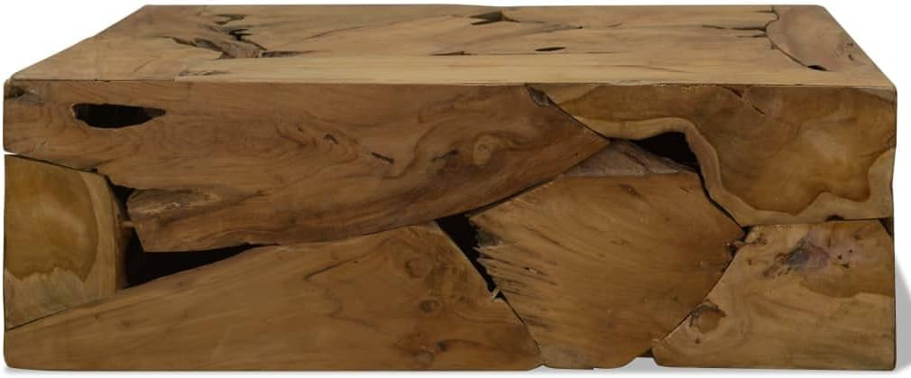 Sywamol Coffee Table,Sofa Table for Living Room, Coffee Table Teak Resin 35.4"x19.7"x11.8" | Amazon (US)