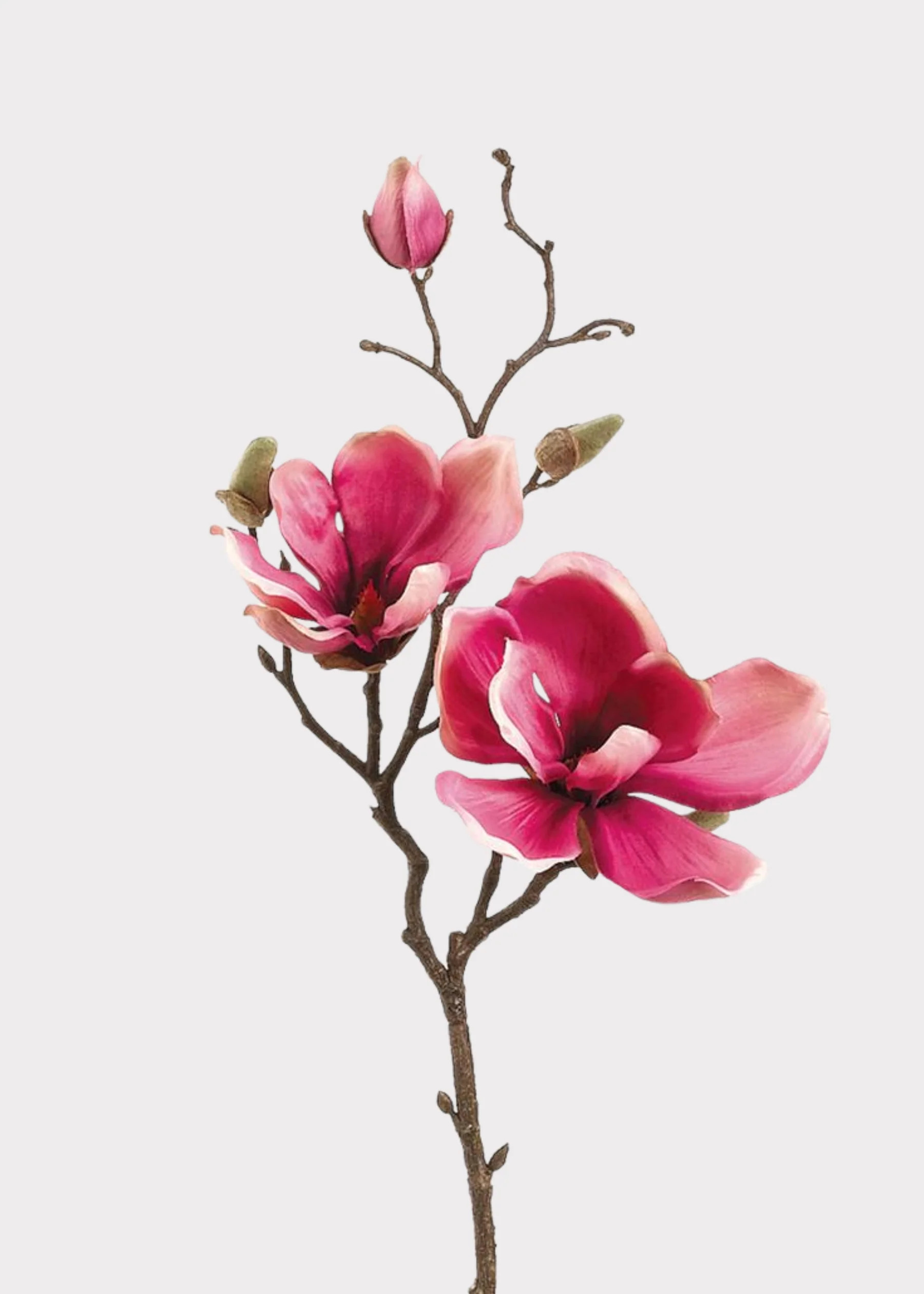 Rose Pink Fake Magnolia Branch | Artificial Spring Flowers | Afloral | Afloral