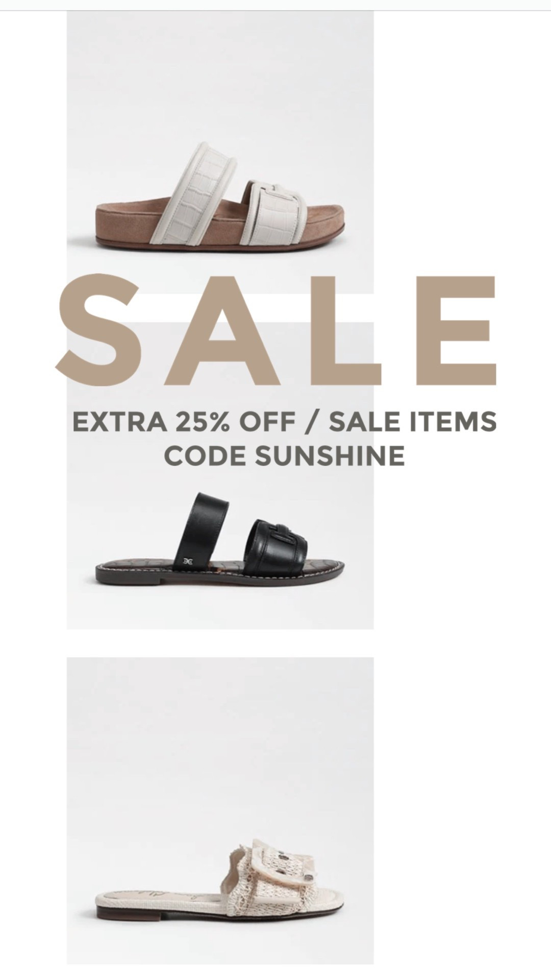 The cutest most comfy sandals are on SALE! Plus this weekend save an extra 25% off sale styles. I snagged these 3! Code - SUNSHINE

SANDALS, shoes, sale, Memorial Day sale, slides, comfortable shoes

#LTKSummerEdit #LTKSaleAlert #LTKFindsUnder50