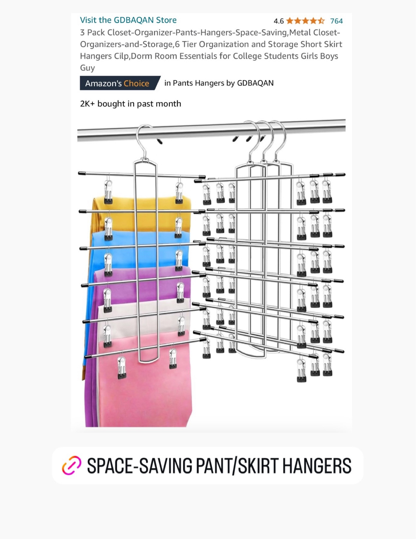 Dorm room essentials! Making the most of the tiny closet is key! These space-saving hangers are great for skirts, shorts & jeans  

#LTKBacktoSchool