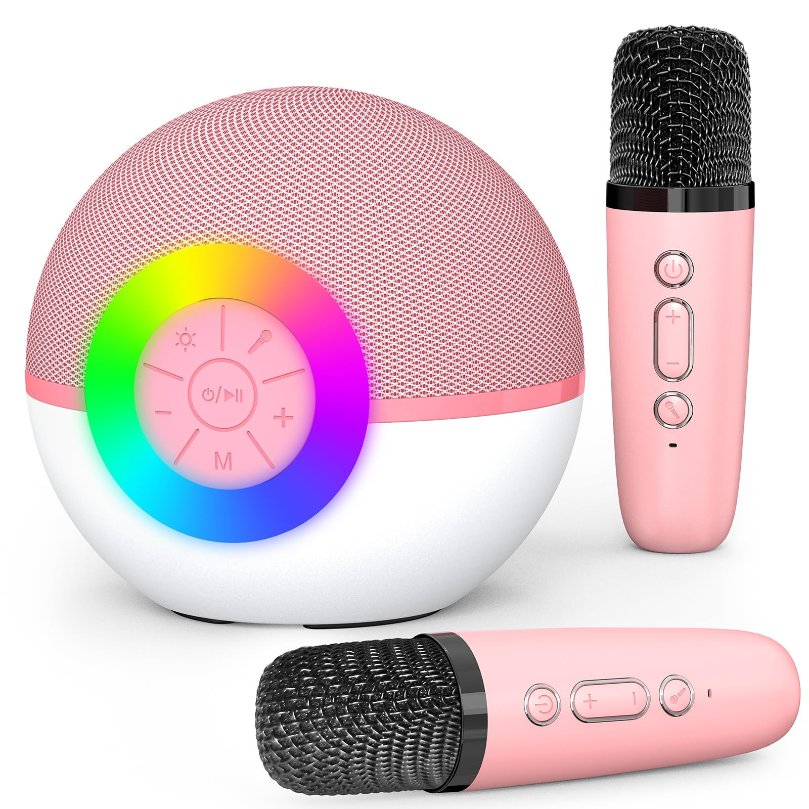 Mgaolo Mini Karaoke Machine for Kids Adults,Portable Bluetooth Speaker with 2 Wireless Microphone... | Amazon (US)