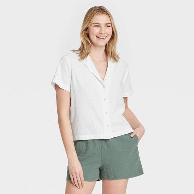 Women's Short Sleeve Button-Down Shirt - Universal Thread™ | Target