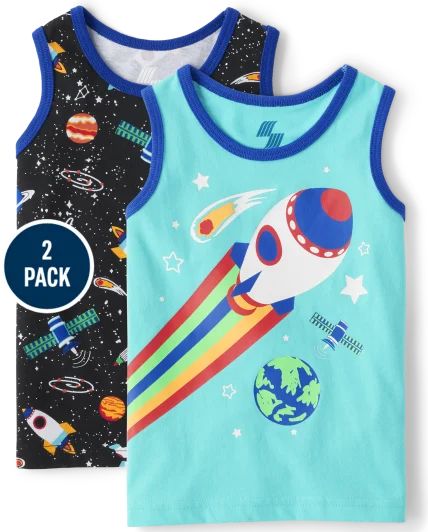 Baby And Baby And Toddler Boys Space Tank Top 2-Pack - multi clr | The Children's Place