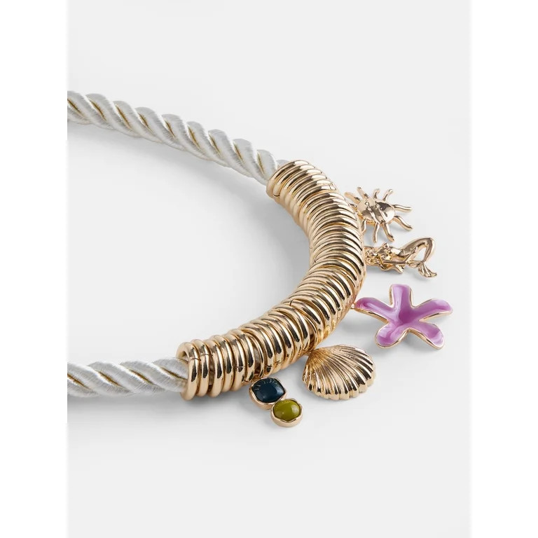 Scoop Women's Gold Tone Seaside Charm Necklace | Walmart (US)
