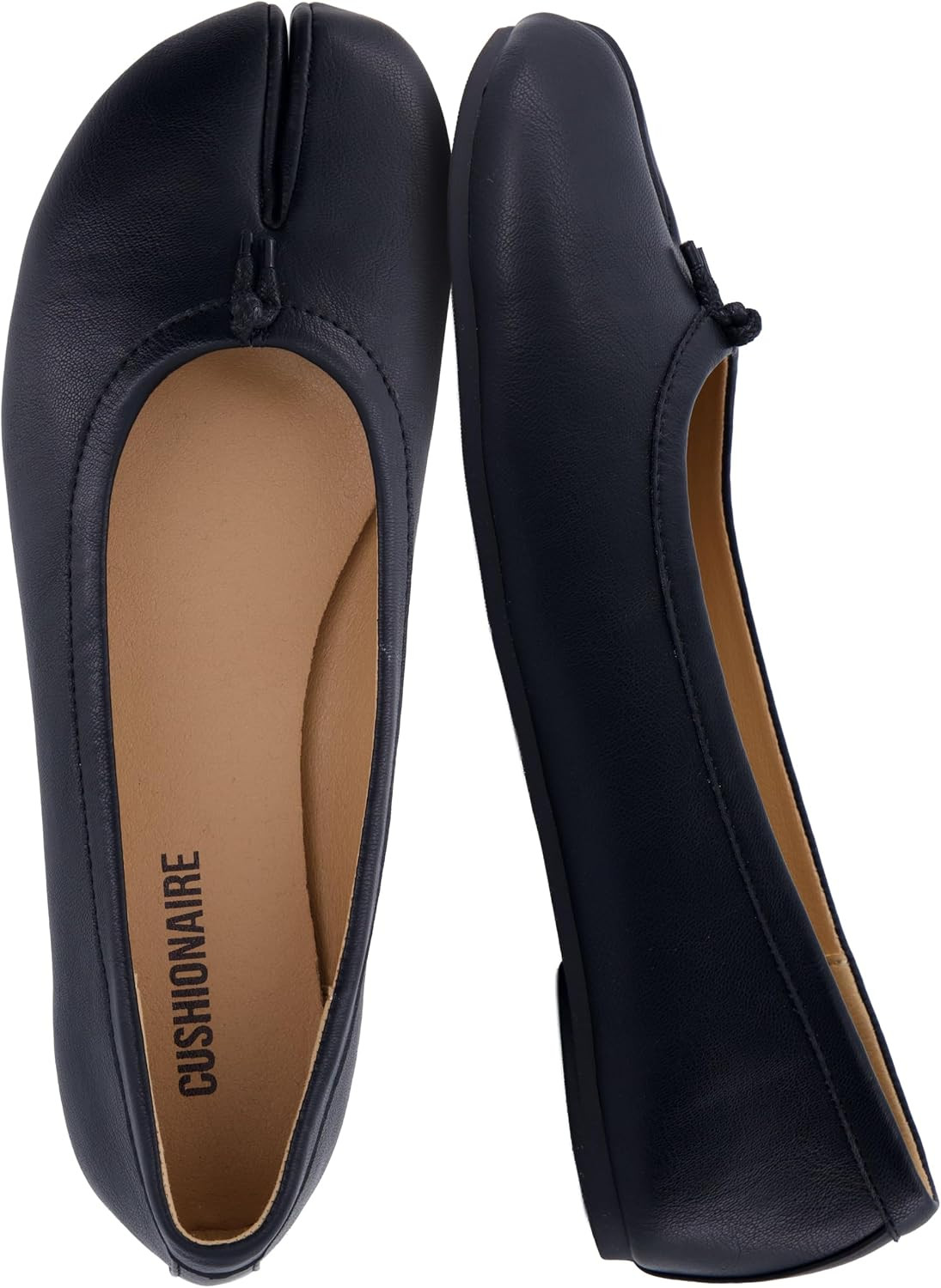 CUSHIONAIRE Maki Tabi Flats for Women, Split Toe Ballet Flats with Flexible Sole and Cushioned Footbed | Amazon (US)