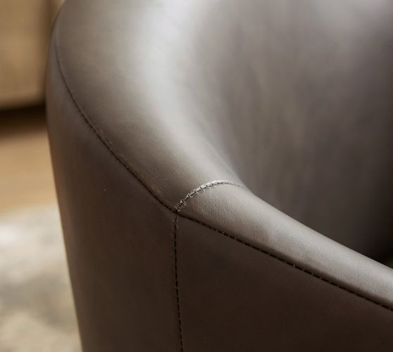 Baldwin Leather Swivel Desk Chair | Pottery Barn (US)